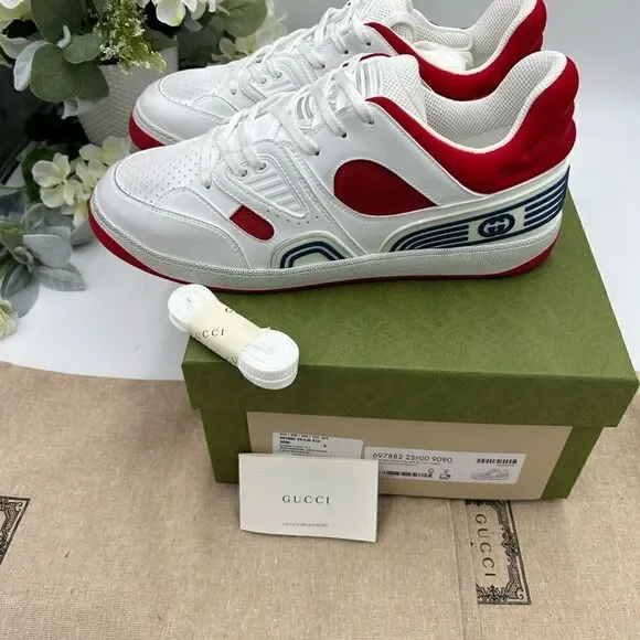Men’s Gucci basket trainer sneakers size 9 made in Italy